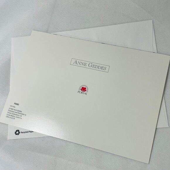 Anne Geddes 123 Pots Terracotta Baby Blank Greeting Card Vintage With Envelop - Picture 3 of 9